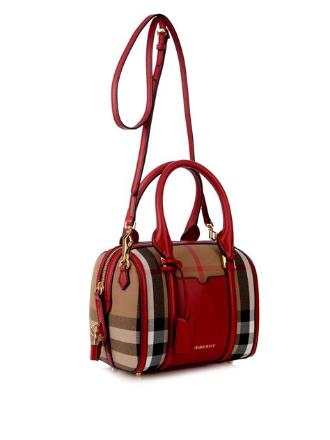 burberry red bowling bag|burberry vintage check bag.